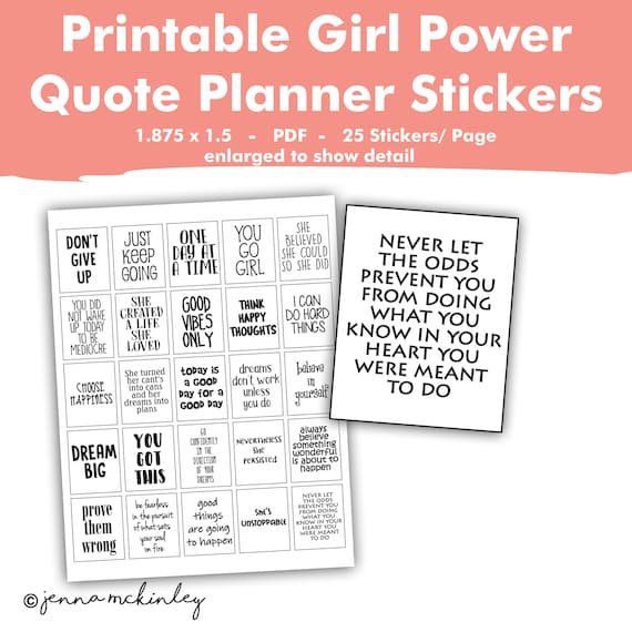 Printable Girl Power Female Empowerment Motivational Printable Girl Power Female Empowerment Motivational