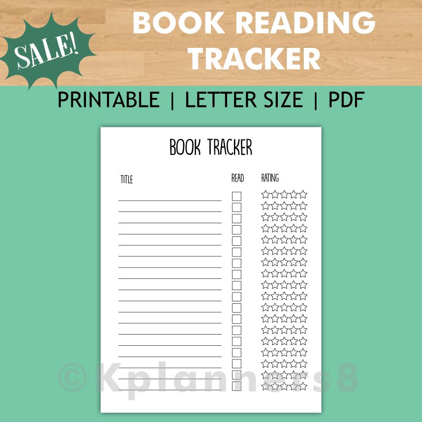 Printable Book Reading Log Tracker | Bullet Journal Pages | Habit ...