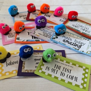 Set of 12 Motivational Quote "warm Fuzzy" Cards, Inspirational Sayings ...
