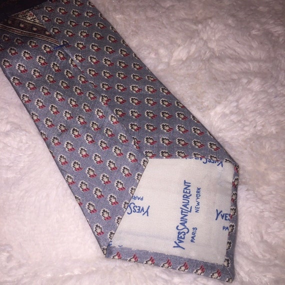 Yves Saint Laurent Necktie Tie All Silk Vintage 7… - image 4