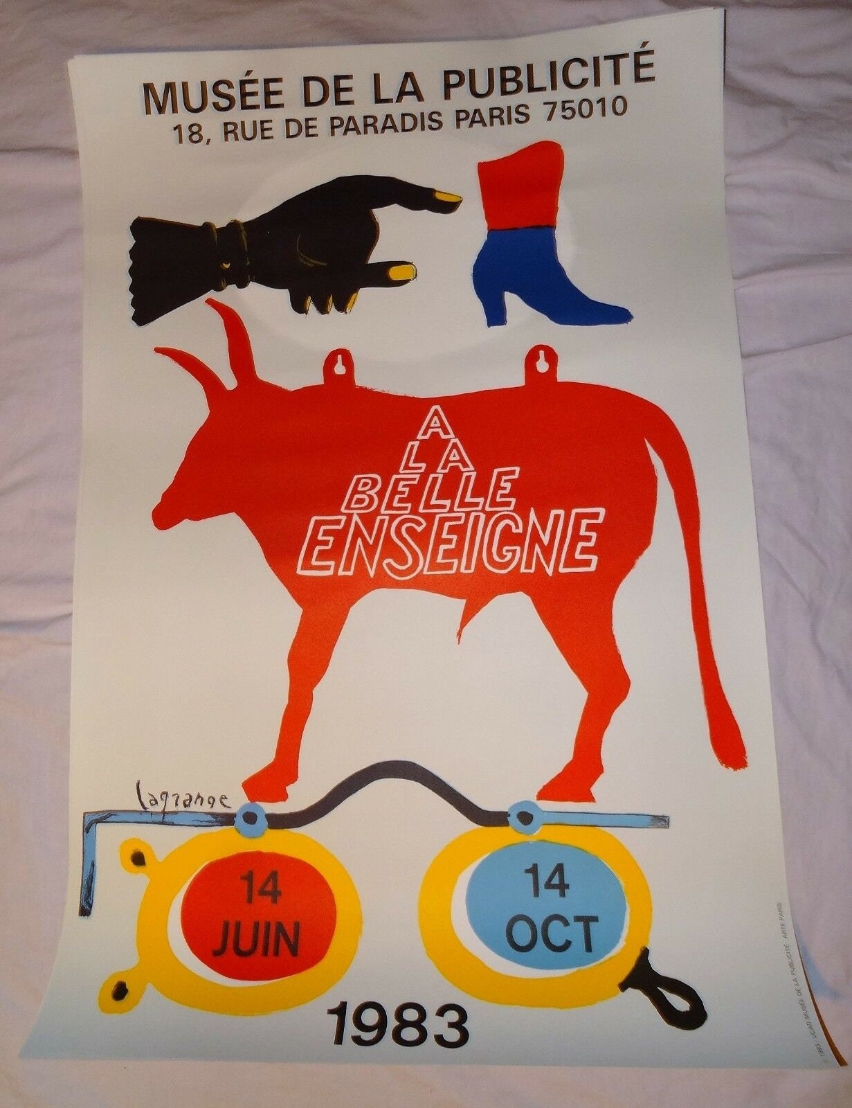Affiche Musee de L' Affiche à La Belle Enseigne 1983 Lagrange