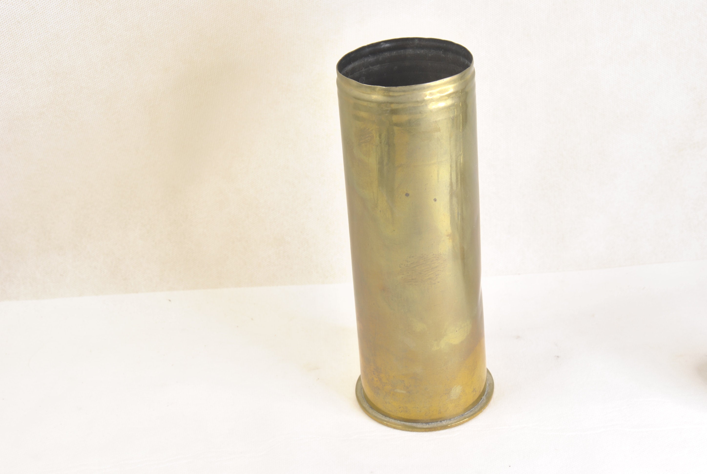 Vase Douille D Obus Nue 1915 A Revisiter, , Relooker 14 18 Militaria Militaire Laiton Brut