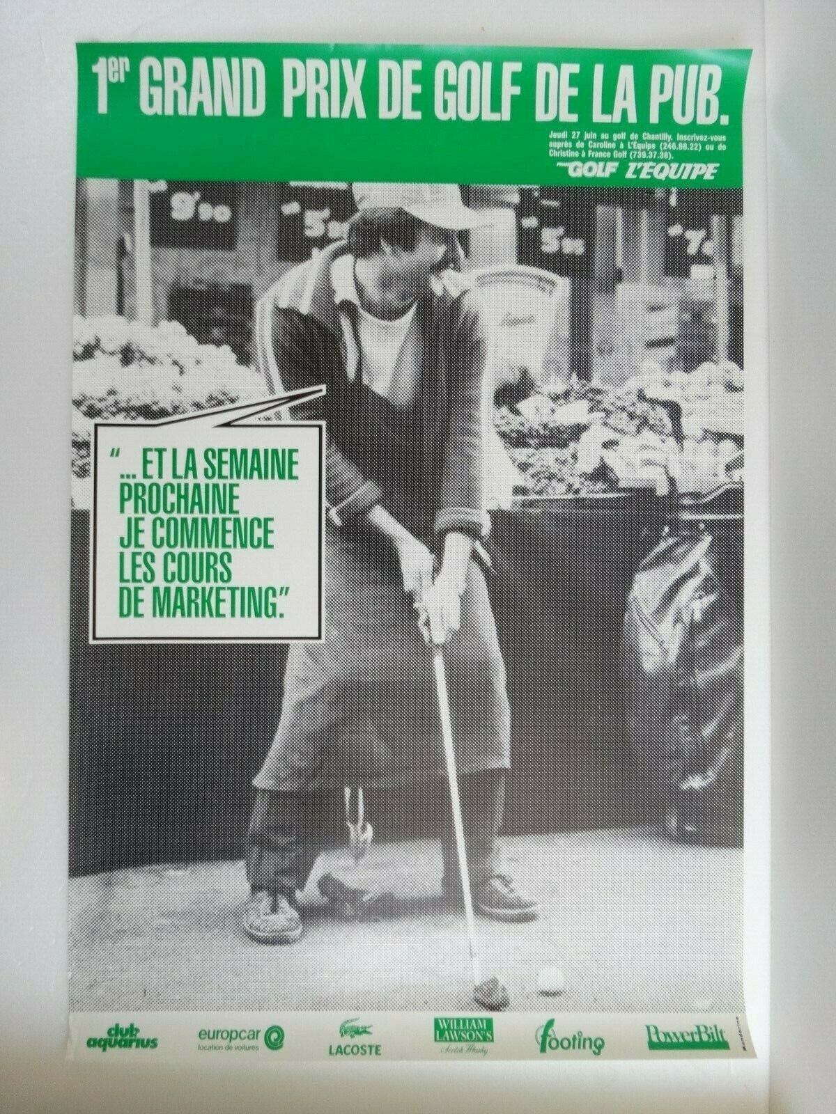 Affiche 1Er Grand Prix de Golf La Pub 1970
