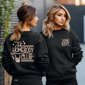 Homebody club Screen print transfer ready to press, ready to ship, cute easy transfers, stay at home, introvert, mom life, pocket included