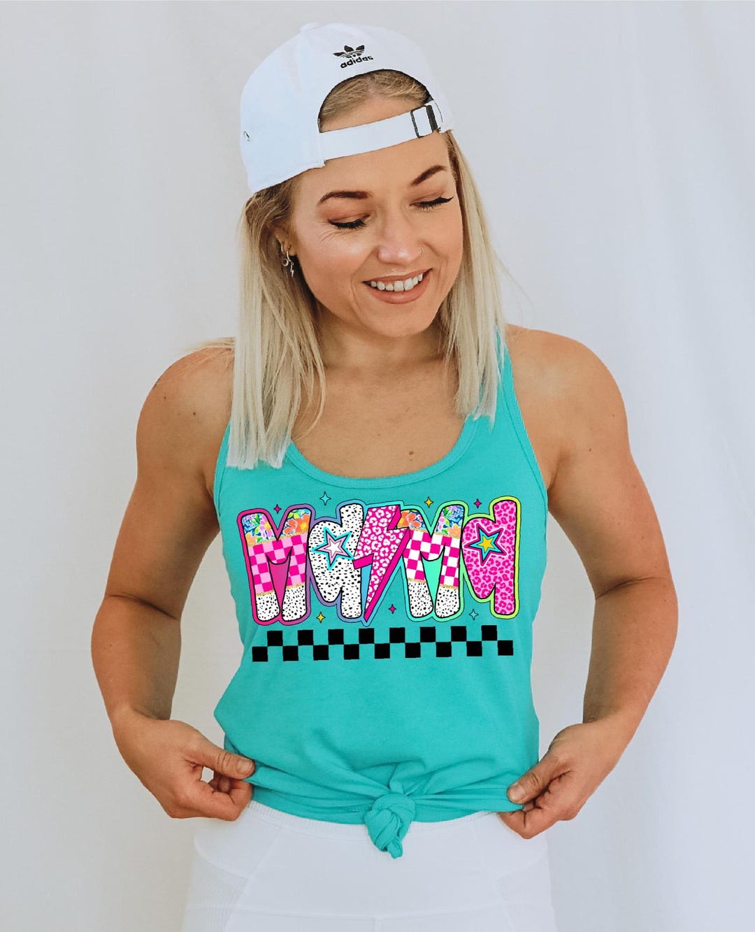 Preppy Pink Mama Checkered DTF Transfer Ready to Press RTS Ready to ...