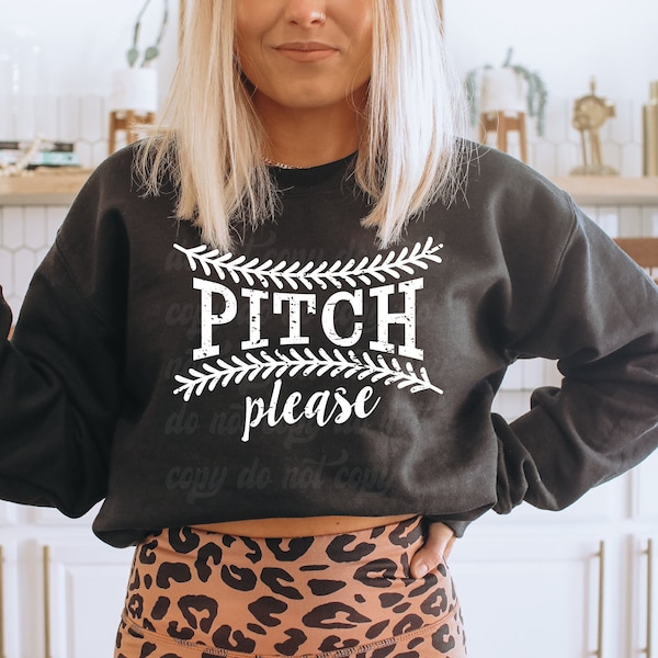 Pitch Please Screen print transfer, ready to press, ready to ship, cute easy sports shirt transfer, sports, softball, tball, baseball