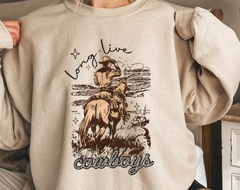 RTS Dtf Long Live Cowboys Ready to press, RTS, cheetah, leopard, southwest trendy transfers, ready to ship, roping, open range