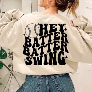 Hey Batter Batter Swing Screen print transfer, ready to press, ready to ship, cute easy sports, baseball, softball, ball mom,
