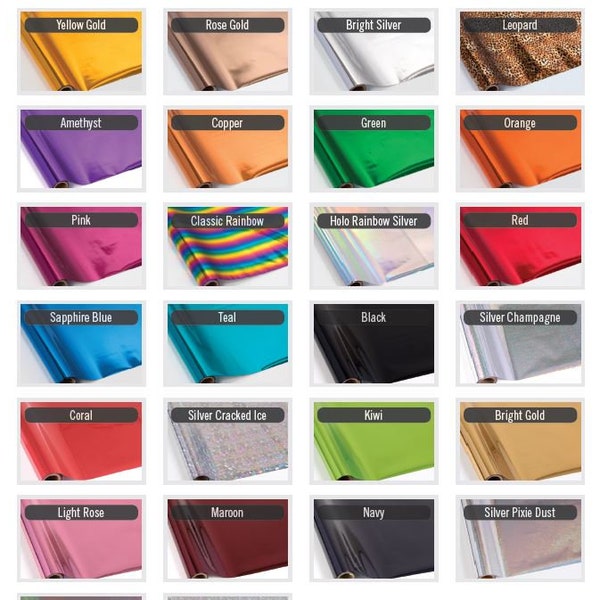 Foil Transfer Sheets - Etsy