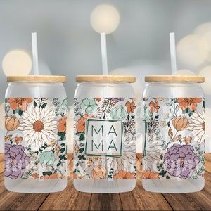 Mama Floral UVDTF transfer wrap Ready to apply, Cute design, RTS, no heat needed, permanent, adhesive, waterproof, cute mom cup, easy to use