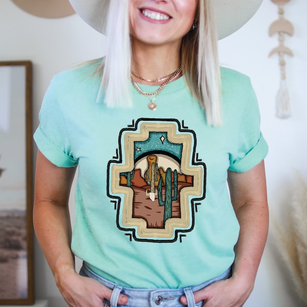 RTS Dtf Desert Pendleton Ready to press, Cute design, Western Sass, Southwest Navajo trendy, longhorn, cowhide, RTS, cactus, R57