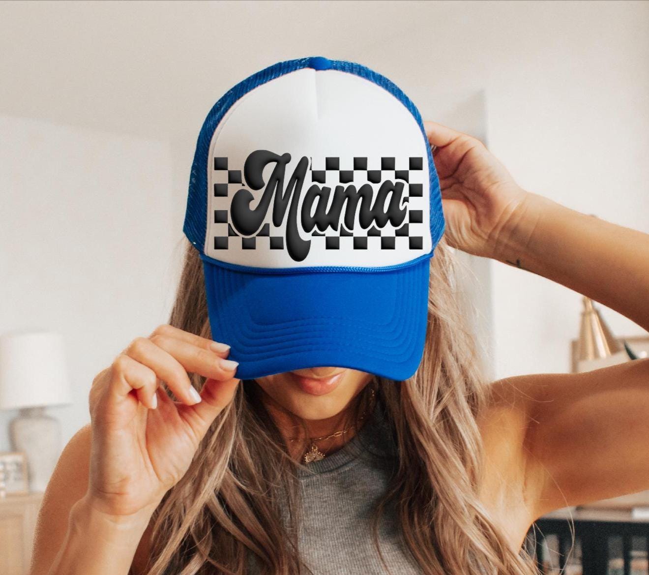 Mama PUFF Screen print transfer ready to press, ready to ship, cute easy, hat transfer, trucker, checkered, retro, grunge, skater 90's