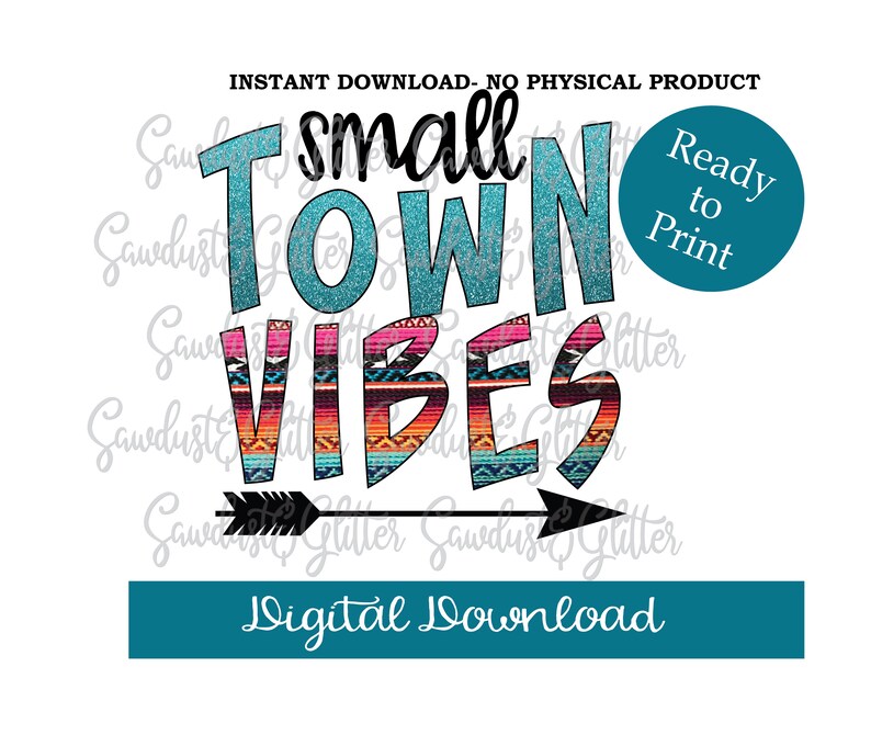 Small Town Vibes digital download INSTANT DOWNLOAD file Etsy