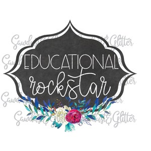 Educational Rockstar Sublimation Transfer Teacher Appreciation