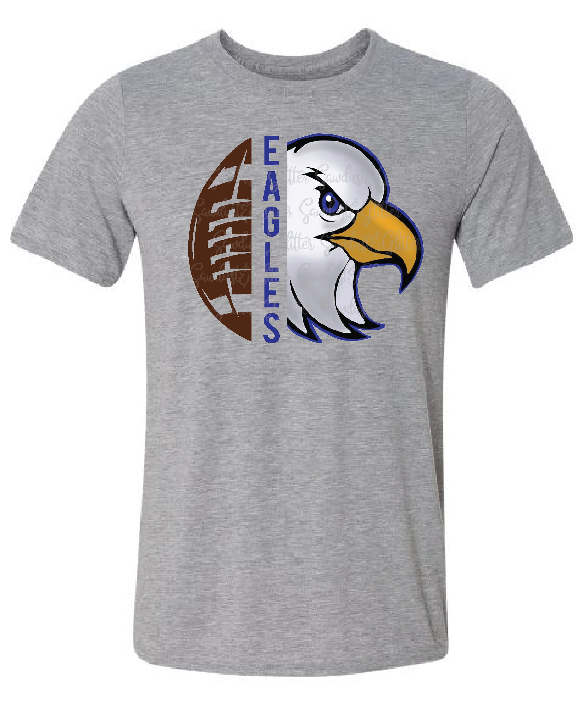 Half Football EAGLES Mascot No Shirt School Spirit Etsy