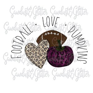 Football Love Pumpkins Sublimation Transfer Only