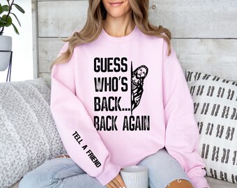 Guess who's back, back again Screen print transfer, cute easy shirt transfers, southwest trendy, easter, Jesus shirt, pocket included