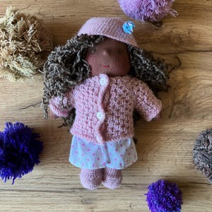 CHIBI Waldorf Steiner soft doll, 8.7 inch, a pocket doll for children, 100% natural materials, best friend, good companion, birthday gift
