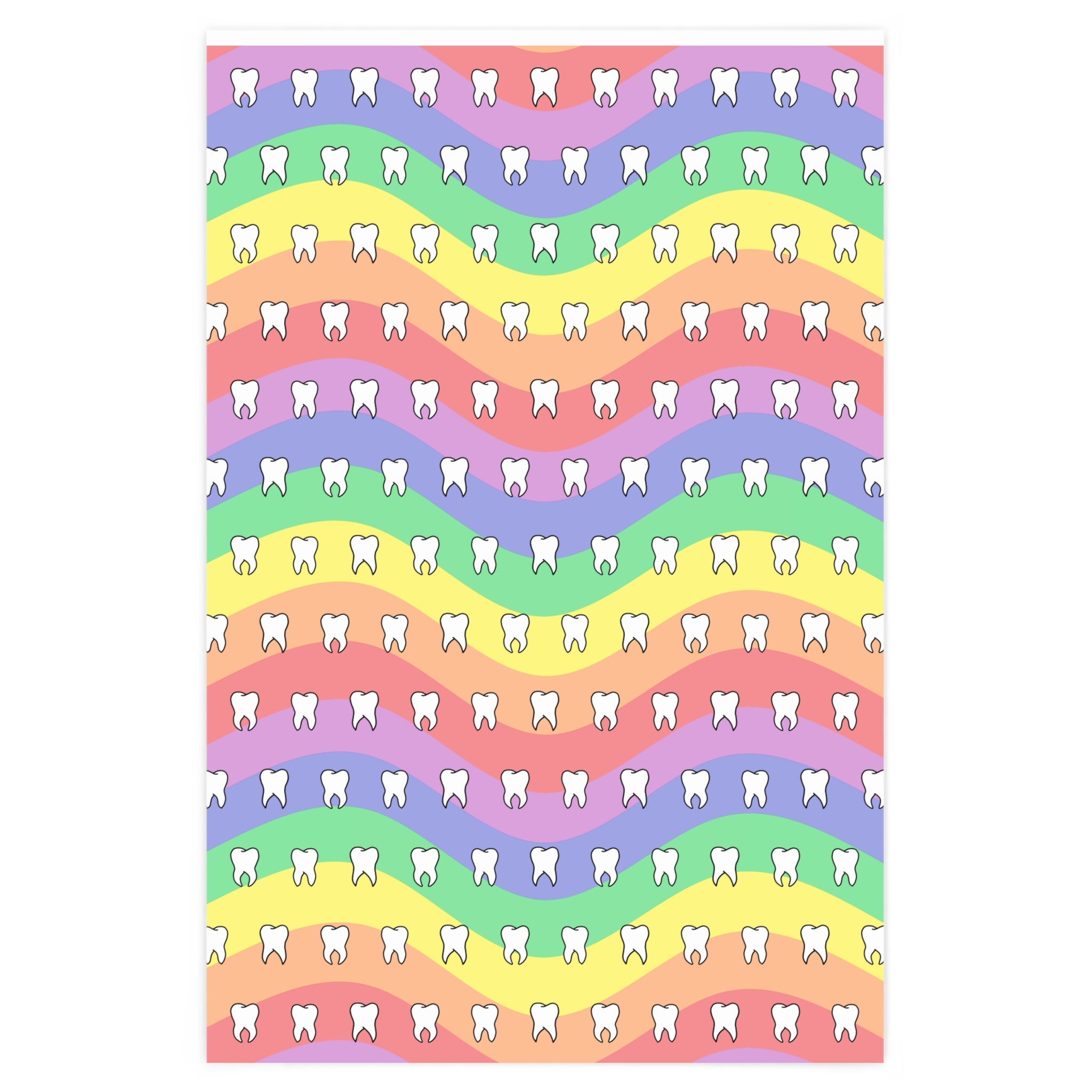 Rainbow Teeth Wrapping Paper Etsy