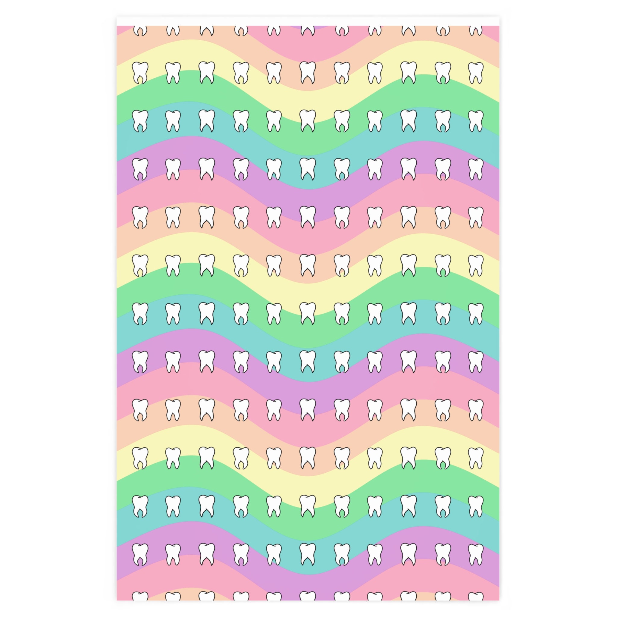 Pastel Rainbow Teeth Wrapping Paper Etsy