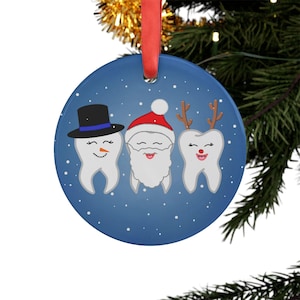 2024 Personalized Christmas Teeth Braces Off ACRYLIC Ornament, 1-Pack
