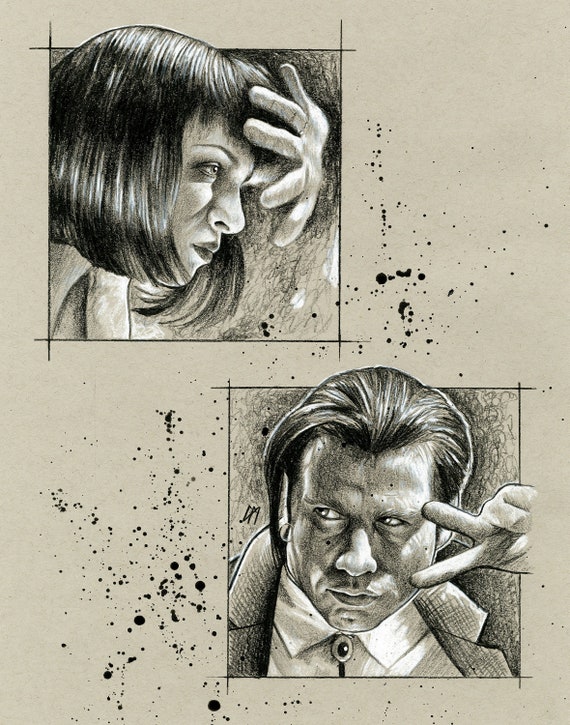 Криминальное чтиво тату эскиз