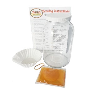 Kombucha Starter Kit- Equipment & Instructions to make your first batch of Kombucha!   Kombucha Kit, Kombucha Brewing, Homemade Kombucha