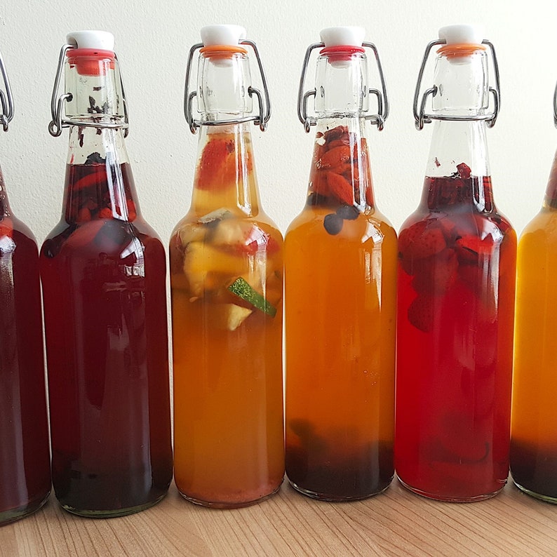 Glass Fliptop Kombucha Bottles Six Pack 16 Ounce Bottles Etsy Australia