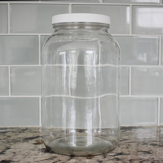 2.5 Gallon Glass Jars with Lids, Large Cookie Jars with Big Opening