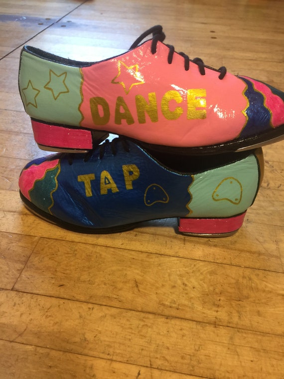 colored tap shoes