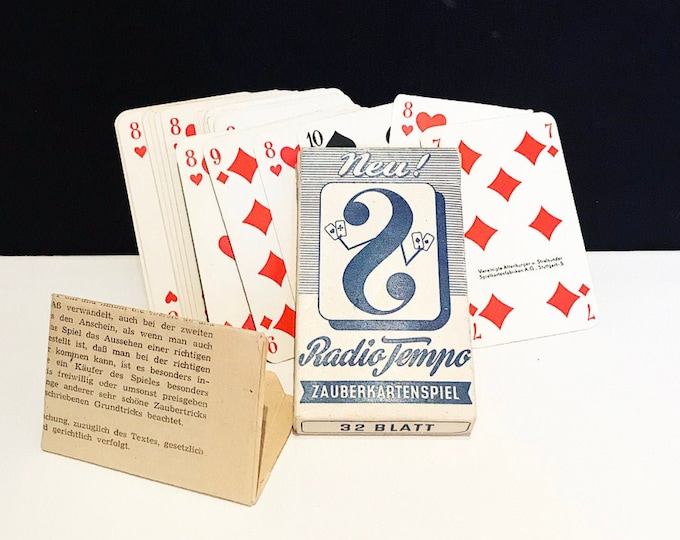 Vintage Radio Tempo "Magic Card Game" / House of Black Art Product / Magic Card Game in a paper box