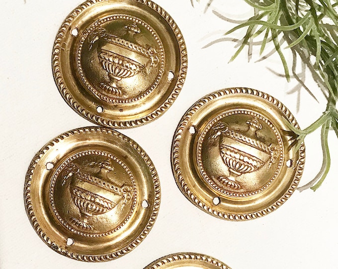 Set Art Deco / Art Nouveau brass  / rosette / drawer / metal cover / cover / restoration