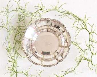 Antique WMF Pearl edge bowl / serving bowl / silver plated