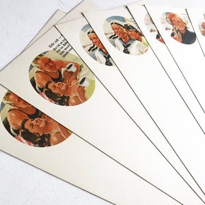 Antik Original "Kathreiner" Getränkekarten / Art Deco Reklame / Kneipp Malz Kaffee / Set von 8 Karten