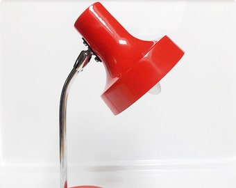 Vintage retro desk lamp, cult design table lamp, orange / brass / table lamp 70's