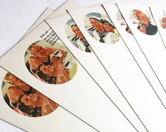 Antique original "Kathreiner" drink cards / Art Deco advertising / Kneipp malt coffee / Set of 8 cards