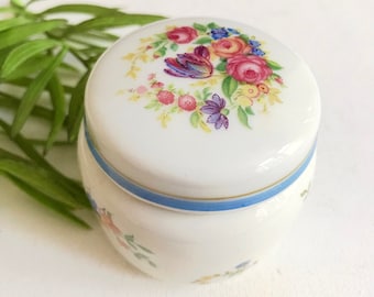Vintage Rosenthal Selb-Germany "Mouson" porcelain lidded box, jewelry box with flowers