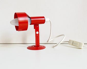 Vintage IKEA V401 spotlight lamp, reflector lamp, iconic Memphis-era design, wall lamp, orange, 80s