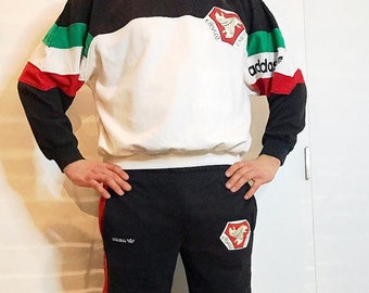 Vintage Original Adidas Etrusco Unico "Italia 90" Coppa del Mondo, World Cup jogging suit, sweatshirt and jogging pants/retro set