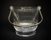 Vintage Crystal Ice Cube Tray WMF EPBRASS - Electroplated Silver Plated Mid Century Ice Cube Storage Ice Bucket