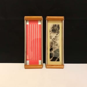 Antique Art Deco tray / narrow glass tray / Bauhaus / wood glass aluminum, vintage tray