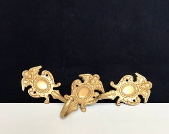 Vintage wardrobe hooks / brass / angels / cupids / gold / wardrobe hooks / coat hooks / antique