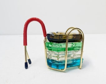 Vintage stacking ashtray / Mid Century glass ashtray
