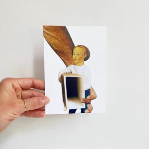 Cartolina "promesse vuote", cartolina d'artista, collage, cartolina con messaggio