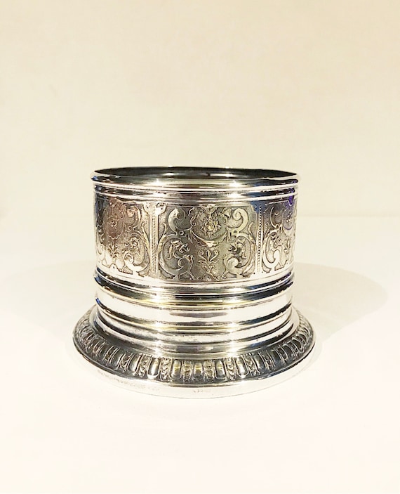 Antique WMF Art Nouveau bottle holder / wine bottle holder / silver plated / 1886-1903