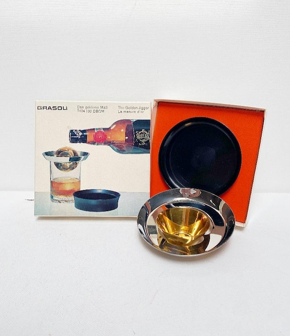 Vintage Grasoli Bar Measure "The Golden Measure" Dosing Aid, The Golden Jigger, Bar Stuff
