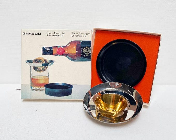 Vintage Grasoli Bar Measure "The Golden Measure" Dosing Aid, The Golden Jigger, Bar Stuff