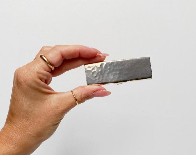 Antique Art Deco WMF Stamp Case / Silver Plated / Pocket Stamp Storage / Vintage