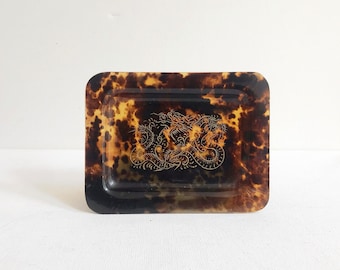 Antique Asia tray with dragon motif / China, 1860, small tray, Asian art