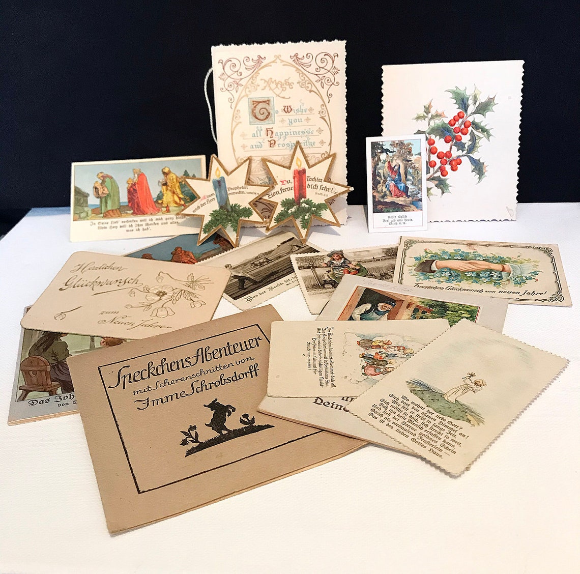 Antique Ephemera / Religious Christian Cards / Verses / Psalms Etsy